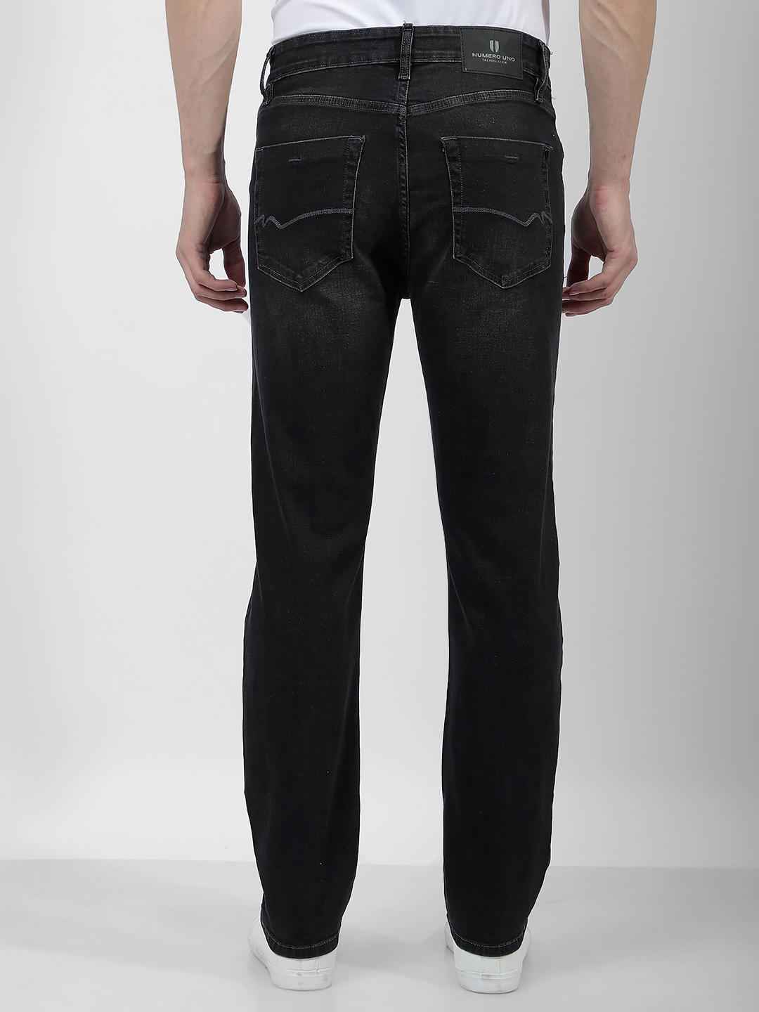 Numero Uno Men Faded Black Jeans